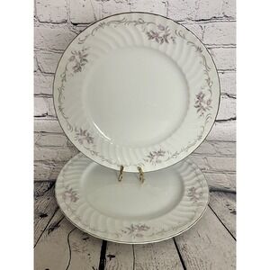 Gold Standard Pattern GTS1 Porcelain China 10.25" Dinner Plates (2) Pink Rose